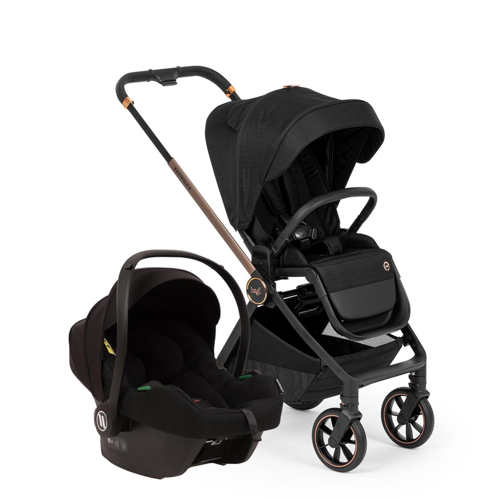Bagi Easyfold 5 Black Cosmo Travel Sistem Bebek Arabası Black Gold 