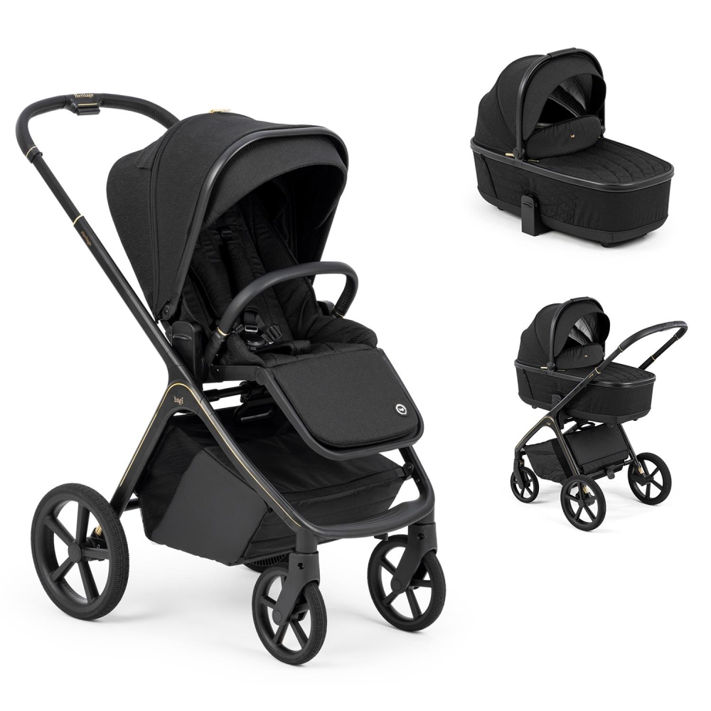Bagi Heritage Portbebeli Set Bebek Arabası Black - 1