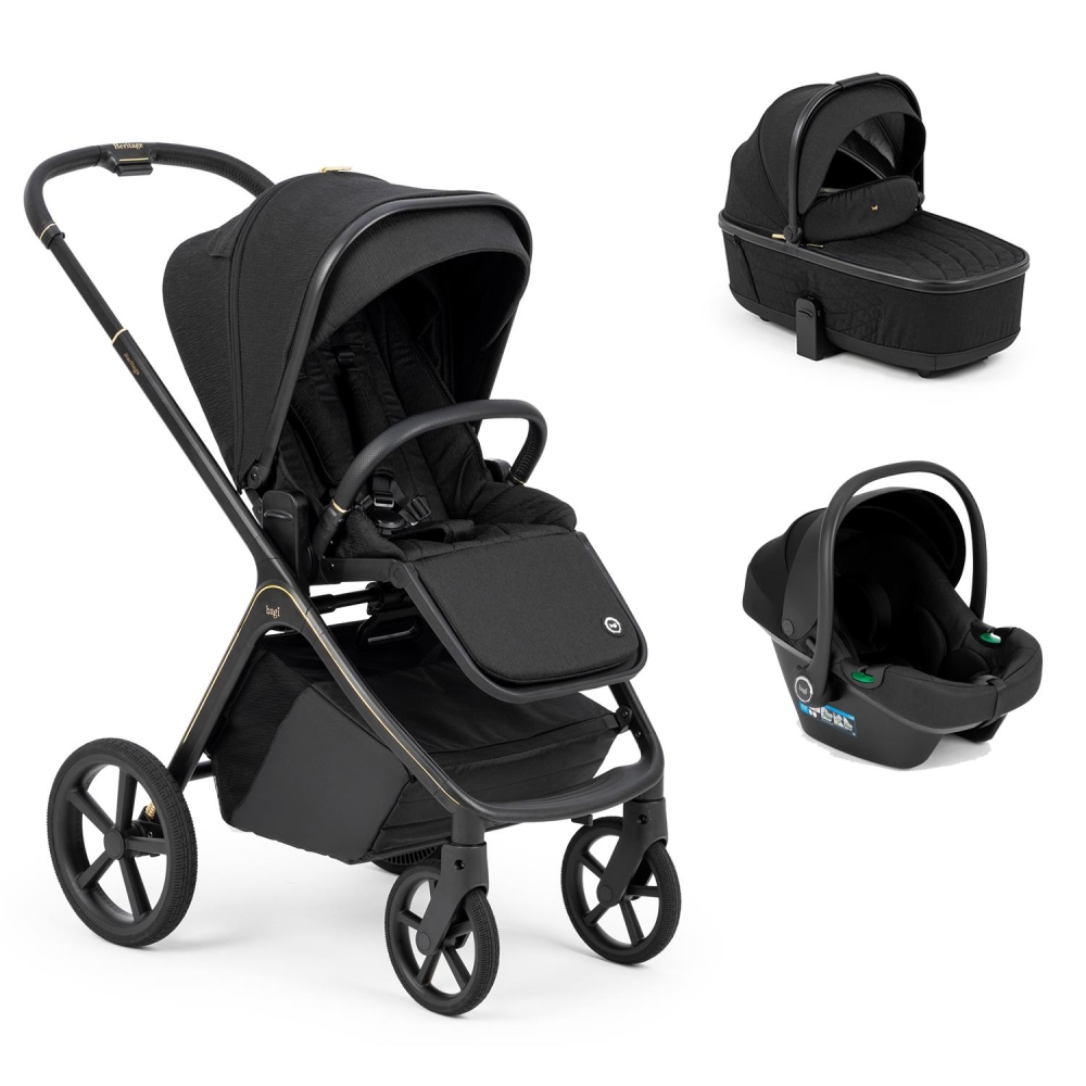 Bagi Heritage Portbebeli Travel Sistem Bebek Arabası Black - 1