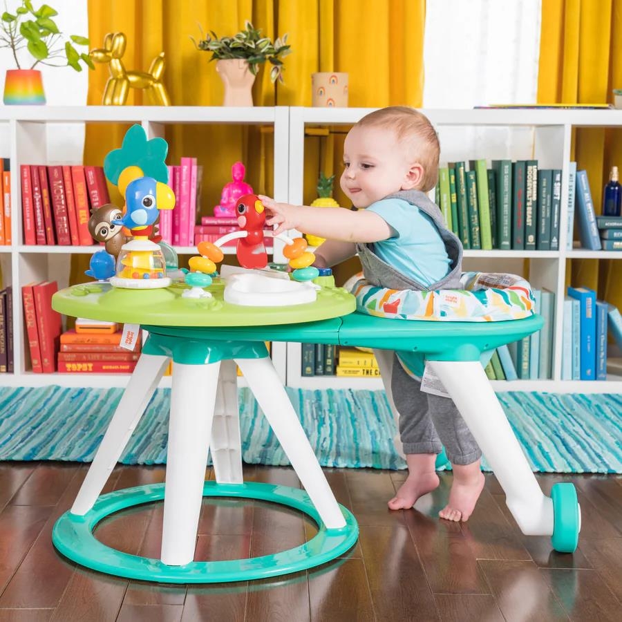 Bright Starts Around We Go 2 si 1 Gezintili Aktivite Merkezi ve Masa Tropic Cool - 7