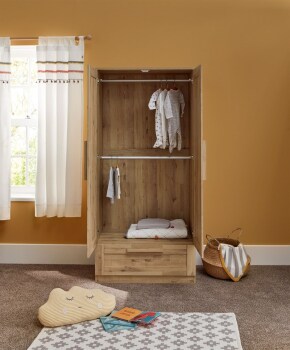 Mamas Papas Atlas Wardrobe Pale Oak - 5