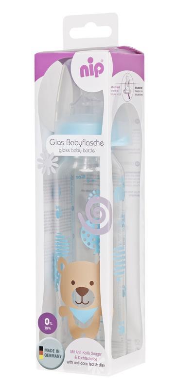 Nip 250 ml Antikolik Cam Biberon Erkek - 1