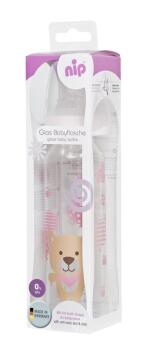 Nip 250 ml Antikolik Cam Biberon Kız - Nip