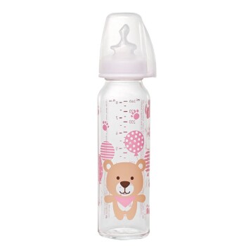 Nip 250 ml Antikolik Cam Biberon Kız - Nip (1)