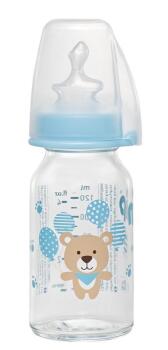 Nip Wide Neck Bottle 125 ml Antikolik Cam Biberon Erkek - Nip (1)